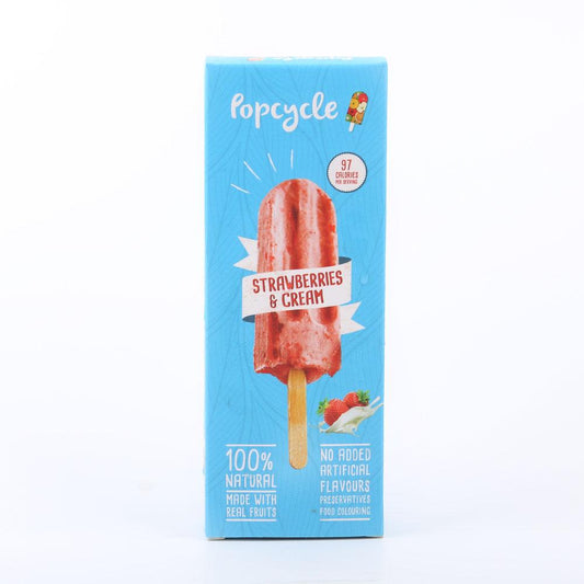 POPCYCLE ICE CREAM STRAWBERRIES & DOUBLE CREAM 80GM