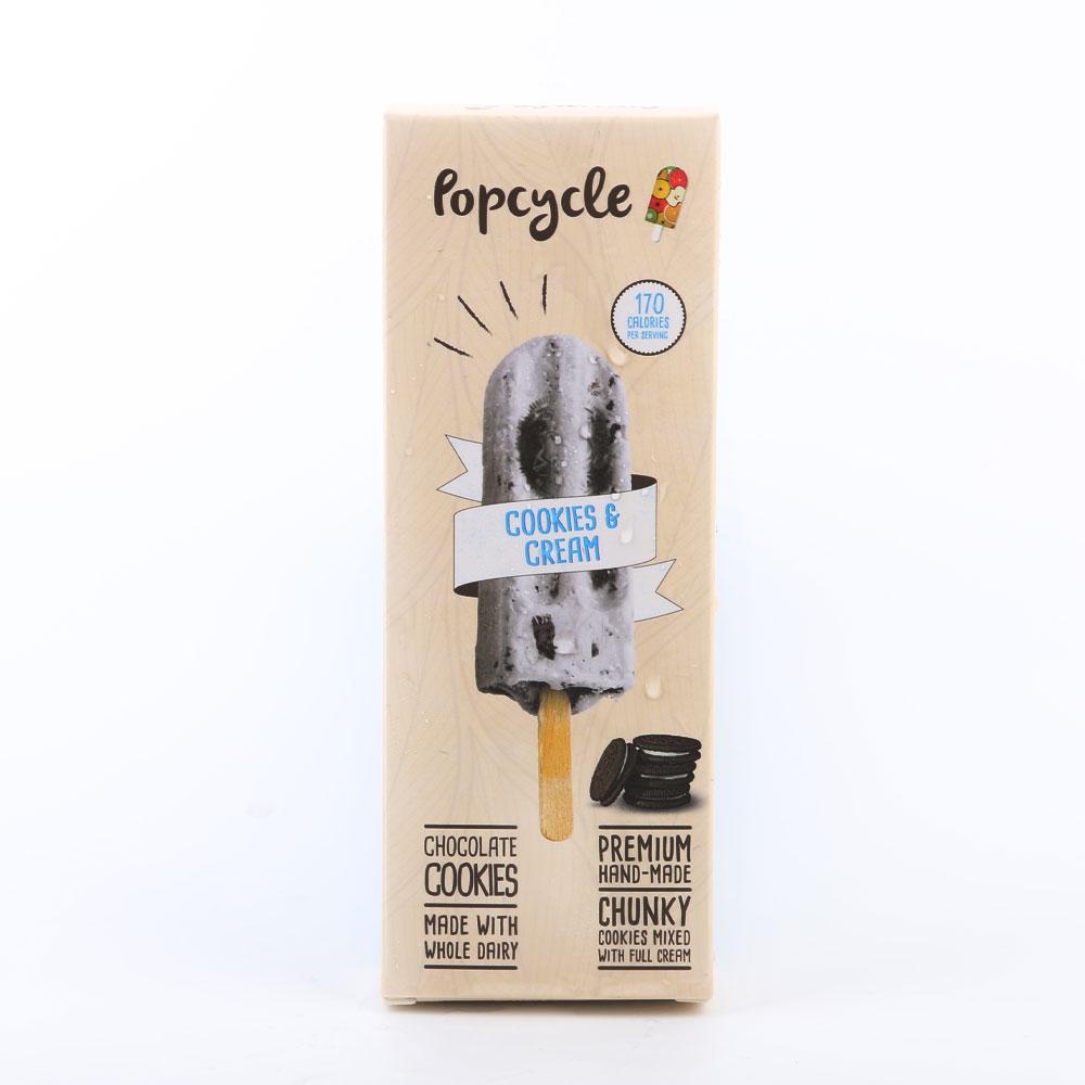 POPCYCLE ICE CREAM COOKIES & CREAM 80GM