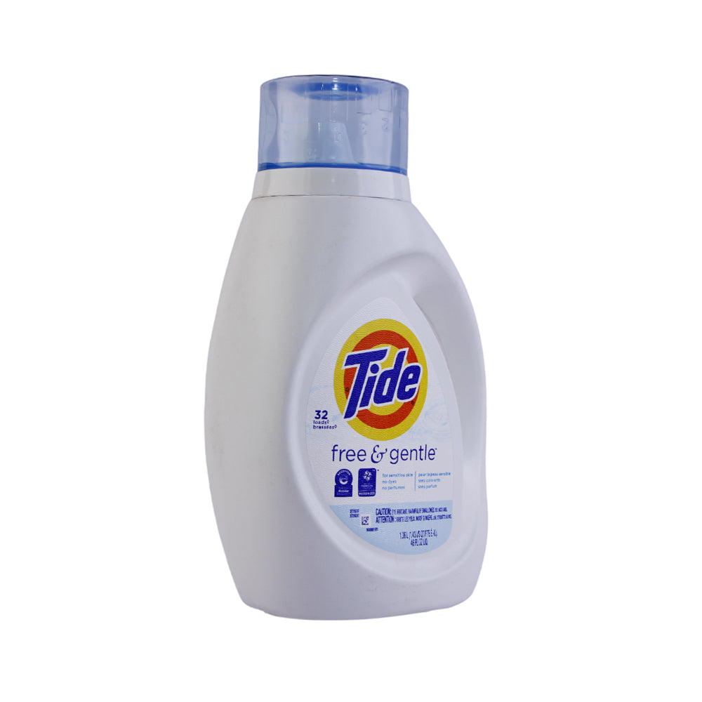 TIDE WASHING LIQUID FREE & GENTLE WHITE 1.36 LTR