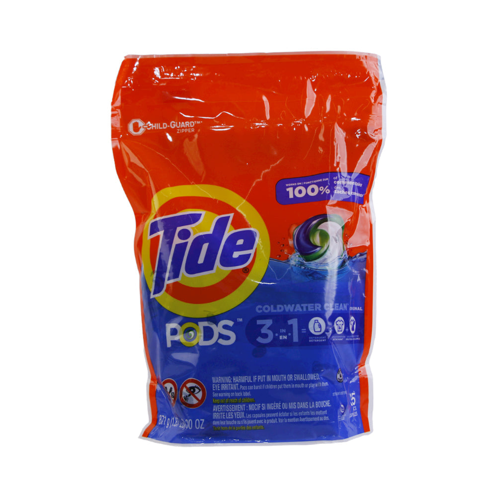 TIDE LIQUID WASHING PODS ORIGINAL 3IN1 35PC 871 GM