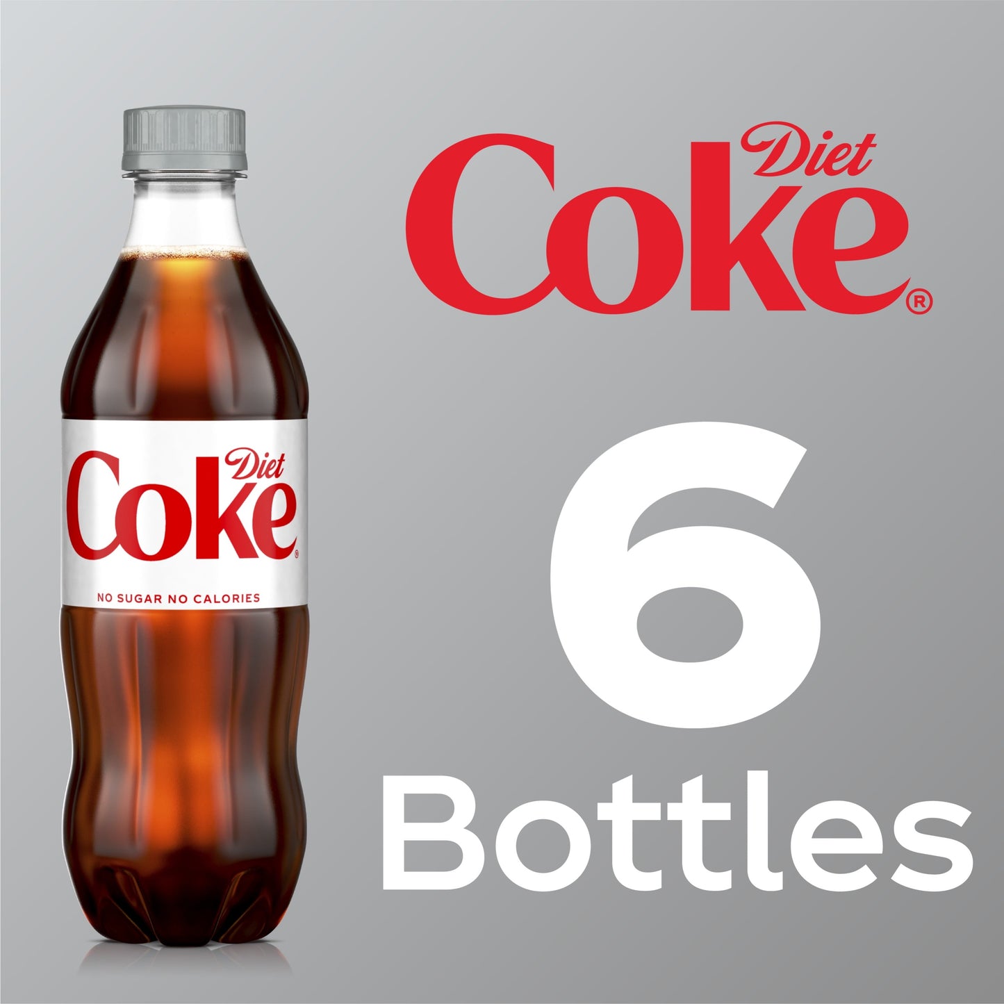 Diet Coke Soda Pop, 16.9 fl oz, 6 Pack Bottles