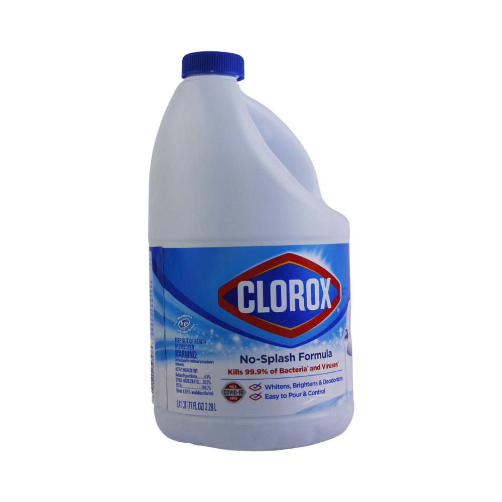 CLOROX WASHING BLEACH SPLASH LESS WHITENS 2.28 LTR