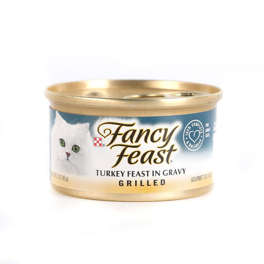 FANCY FEAST CAT FOOD TURKEY FEAST IN GRAVY GRILLED 85 GM