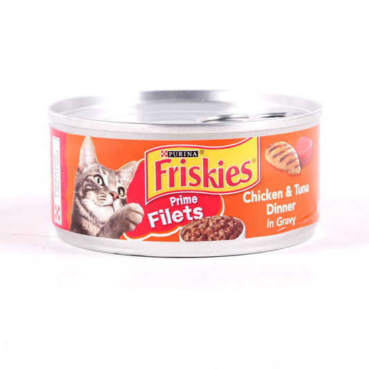 PURINA FRISKIES CAT FOOD CHICKEN & TUNA DINNER 156 GM