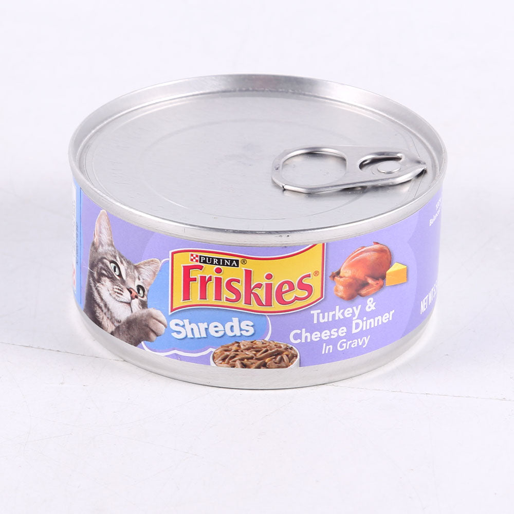 PURINA FRISKIES CAT FOOD TURKEY AND CHEESE DINNER 156 GM