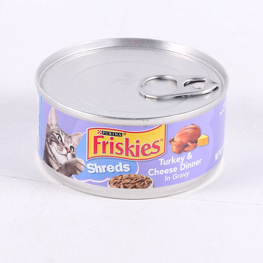 PURINA FRISKIES CAT FOOD TURKEY AND CHEESE DINNER 156 GM