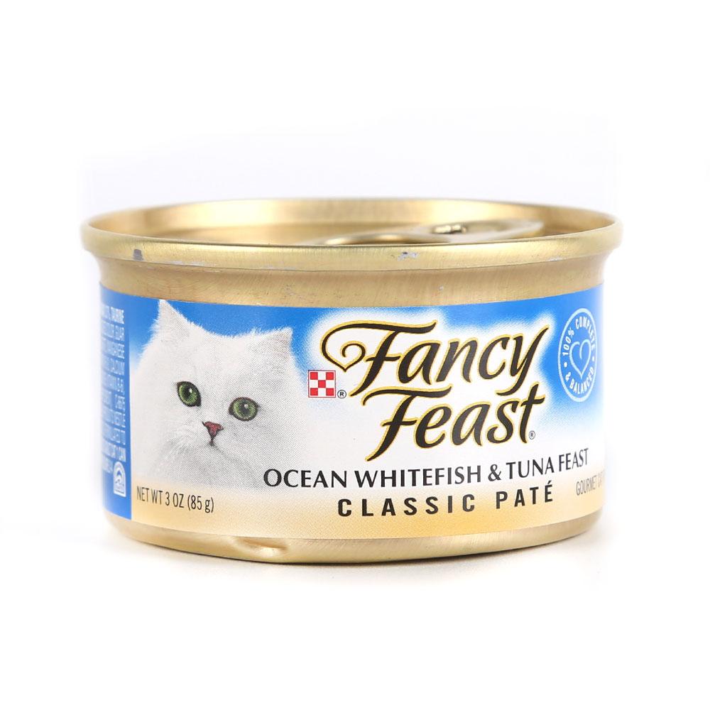 FANCY FEAST CAT FOOD OCEAN WHITEFISH & TUNA FEAST 85 GM