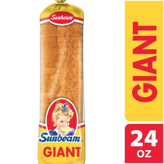 Sunbeam Giant White Bread, Sliced Sandwich Bread Loaf, 24 oz