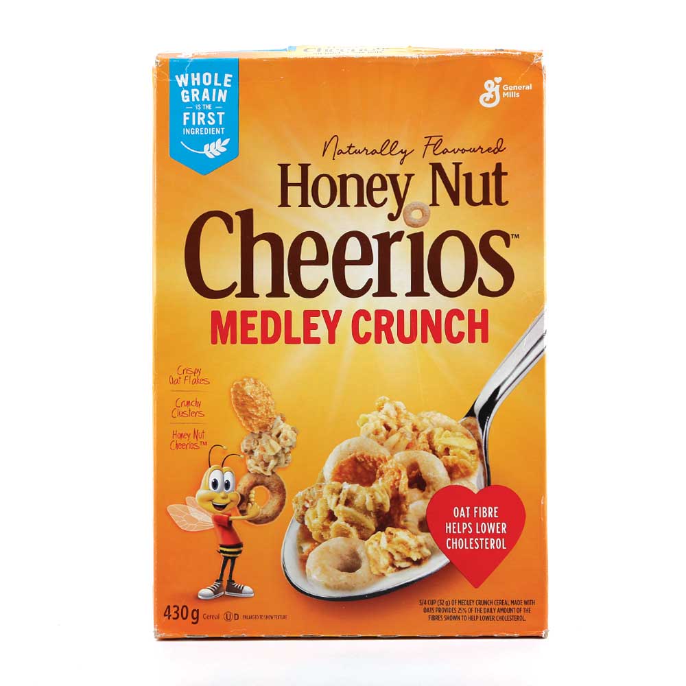 GENERAL MILLS CHEERIOS CEREAL HONEY NUT NATURAL 430 GM