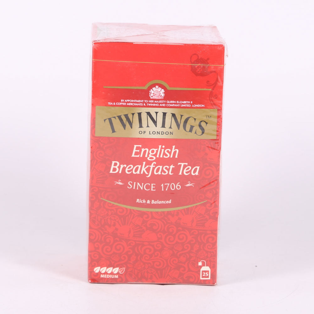 TWININGS TEA ENGLISH BREAKFAST 25 TEA BAGS 50 GM