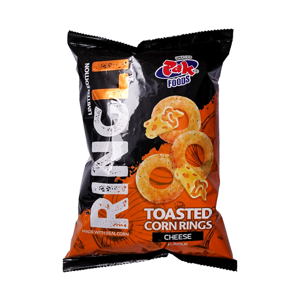 PAK FOODS RINGLI TOASTED CORN RINGS CHEESE 45 GM