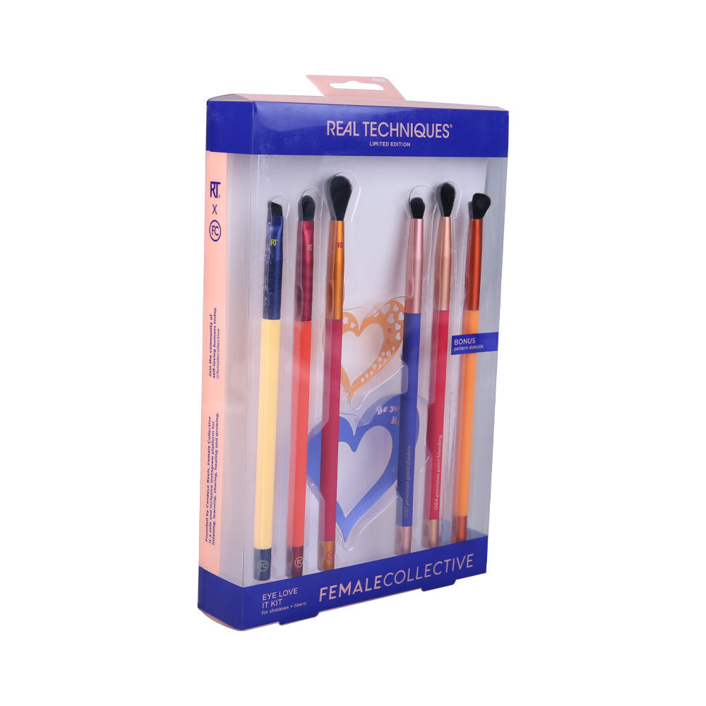 REAL TECHNIQUES EYE LOVE IT KIT FEMALE COLLECTIVE BRUSH KIT