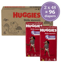 Huggies Little Movers Baby Diapers, Size 6, 96 Ct