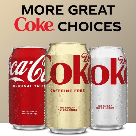 Diet Coke Caffeine Free Soda Pop, 12 fl oz, 12 Pack Cans