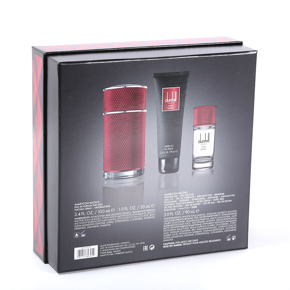 DUNHILL LONDON ICON RACING RED FOR MEN 3PC GIFT SET