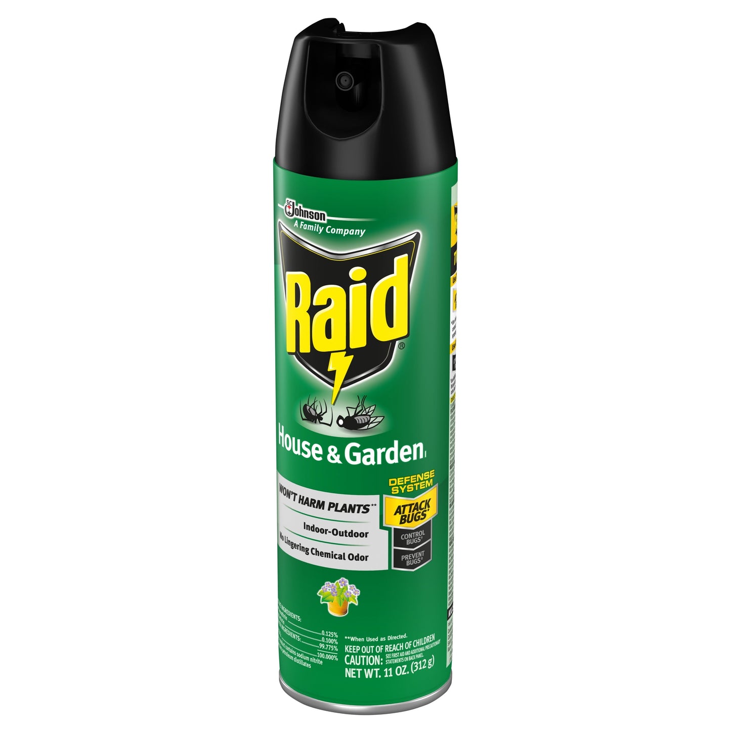 Raid House & Garden I, Kills Insects without Harming Plants, 11 oz