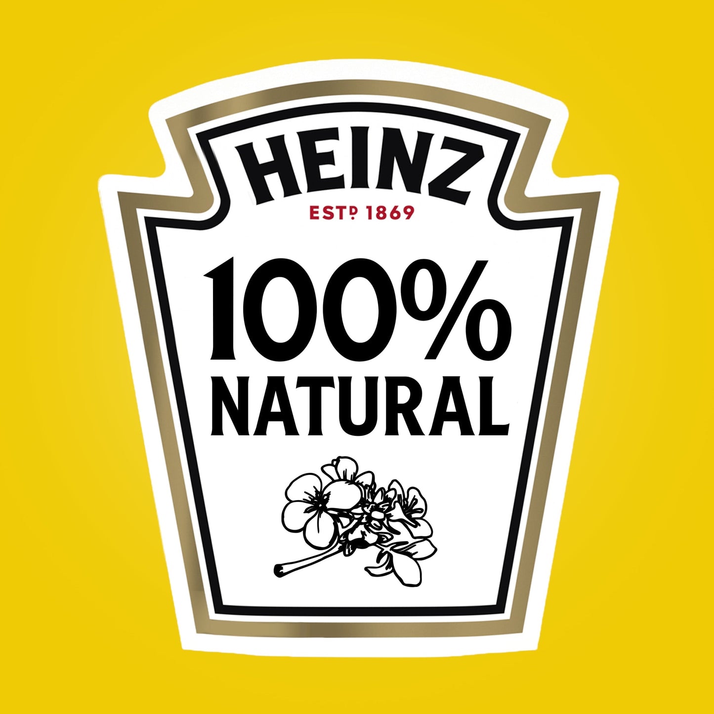 Heinz 100% Natural Yellow Mustard, 14 oz Bottle