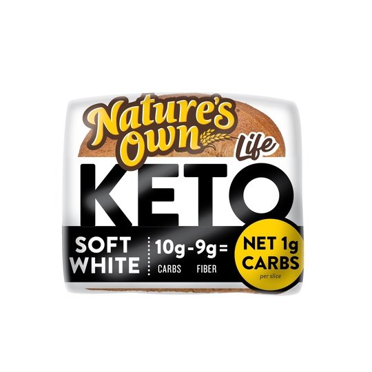 Nature's Own Life Keto Soft White Bread, Net 1 Carb Sliced White Keto Bread, 16 oz Loaf