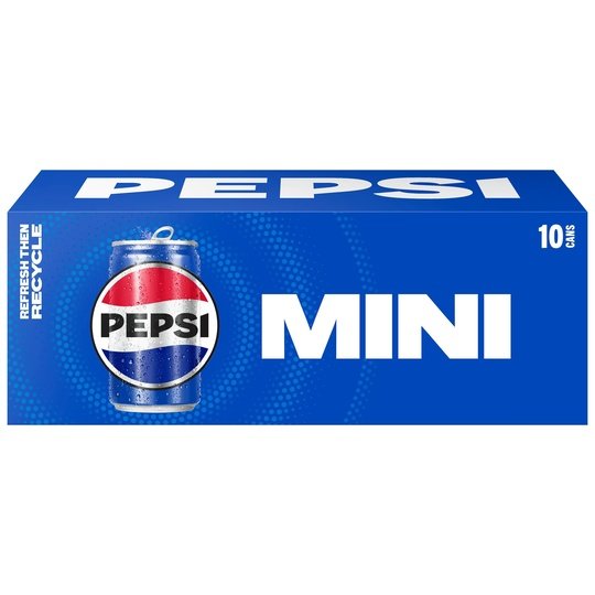 Pepsi Cola Soda Pop, 7.5 oz, 10 Pack Cans