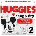 Huggies Snug & Dry Baby Diapers, Size 2, 34 Ct