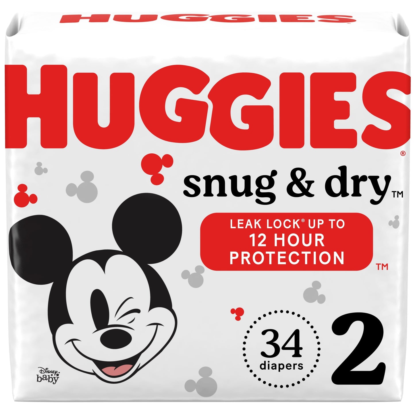 Huggies Snug & Dry Baby Diapers, Size 2, 34 Ct