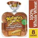 Nature's Own 100% Whole Wheat Hamburger Buns, 15 oz, 8 Count