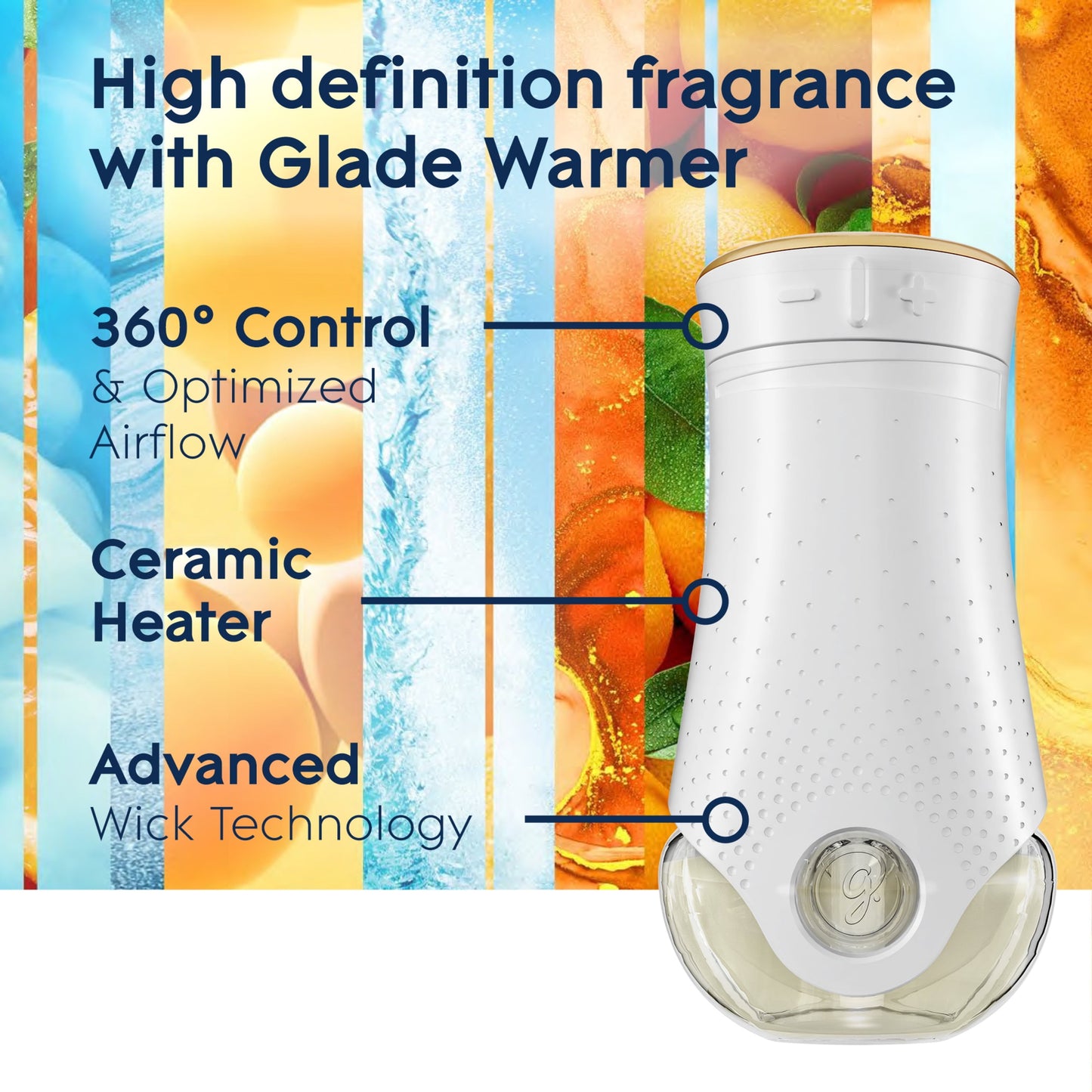 Glade PlugIns Scented Oil 2 Refills, Glade Plug in refills, Air Freshener, Coastal Sunshine Citrus™, 2 x 0.67 oz