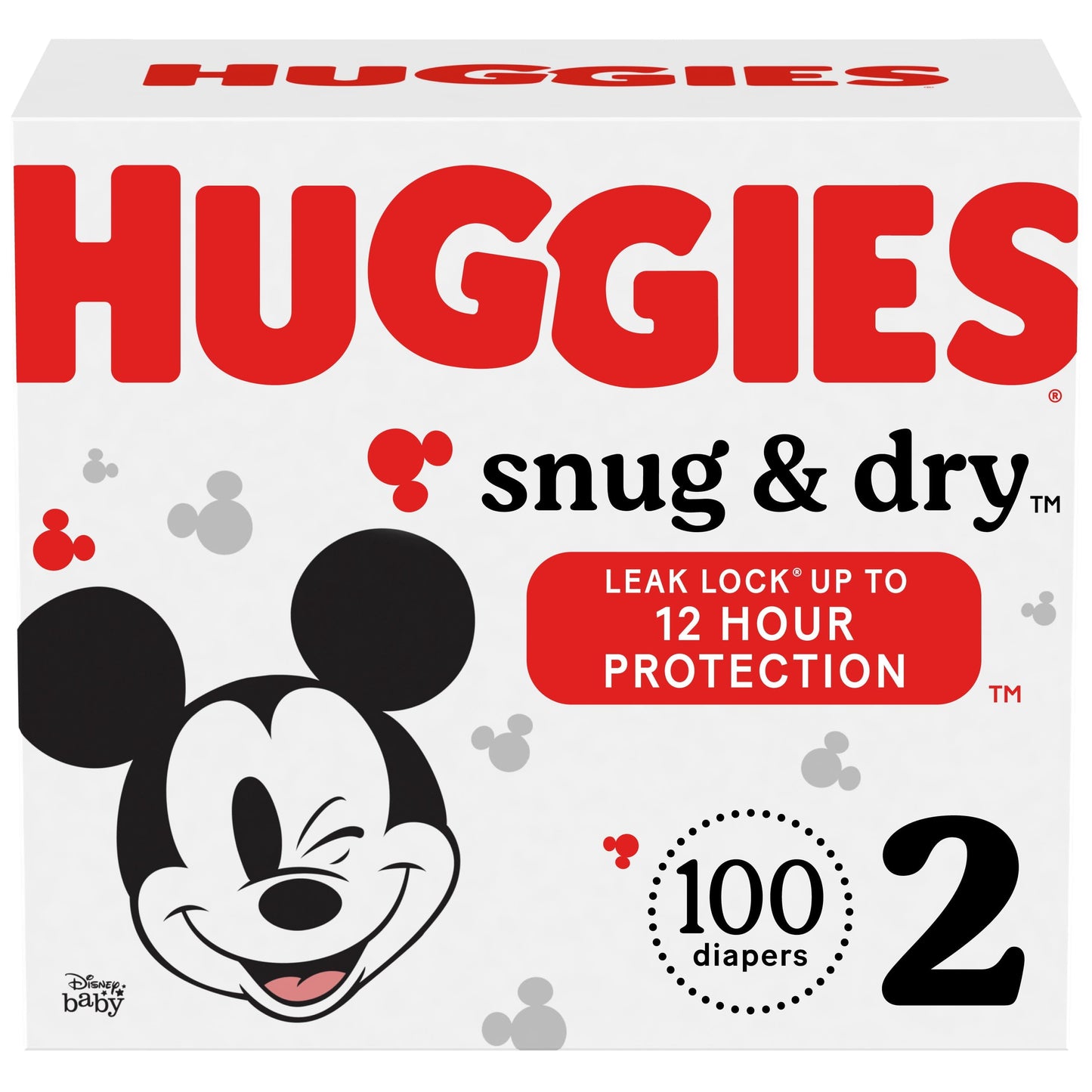 Huggies Snug & Dry Baby Diapers, Size 2, 100 Ct