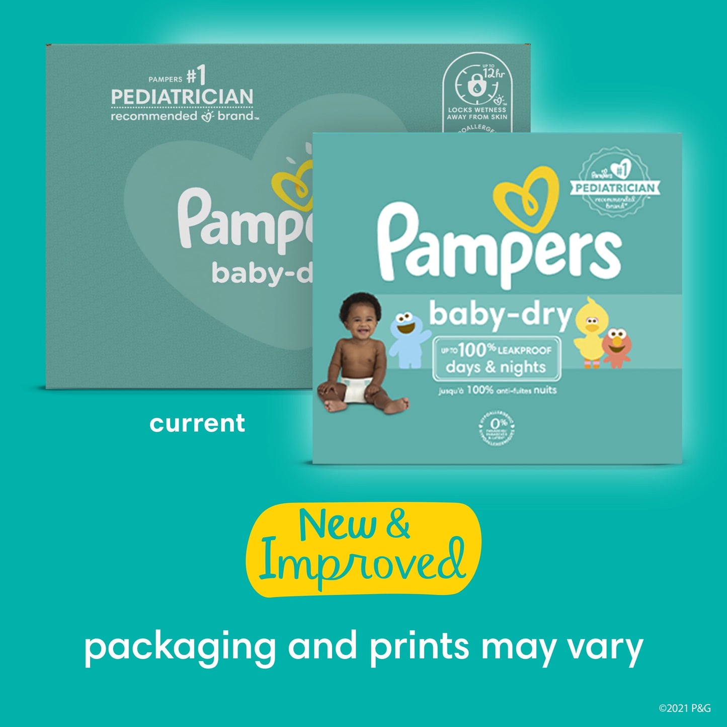 Pampers Baby Dry Diapers Size 1, 44 Count