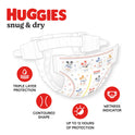 Huggies Snug & Dry Baby Diapers, Size 6, 54 Ct