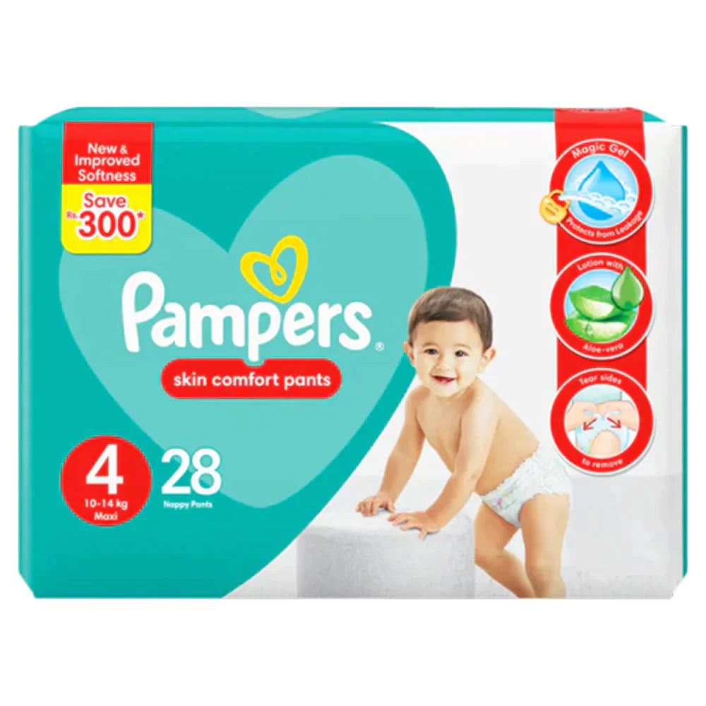 PAMPERS PANTS JUMBO PACK MAXI 4 28PCS 10-14 KG