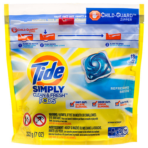 TIDE LIQUID WASHING PODS REFRESHING BREEZE 222 GM