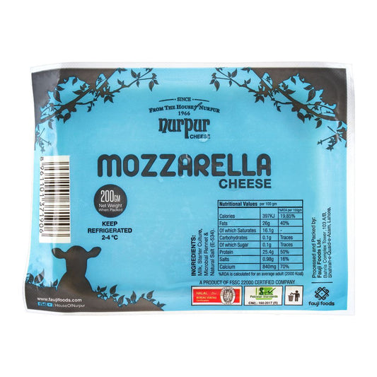 NURPUR MOZZARELLA CHEESE BLOCK 200GM