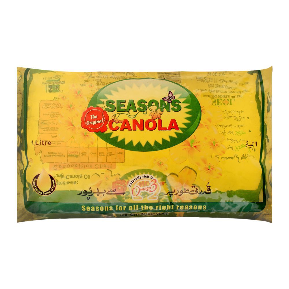 SEASONS CANOLA OIL POUCH 1 LTR