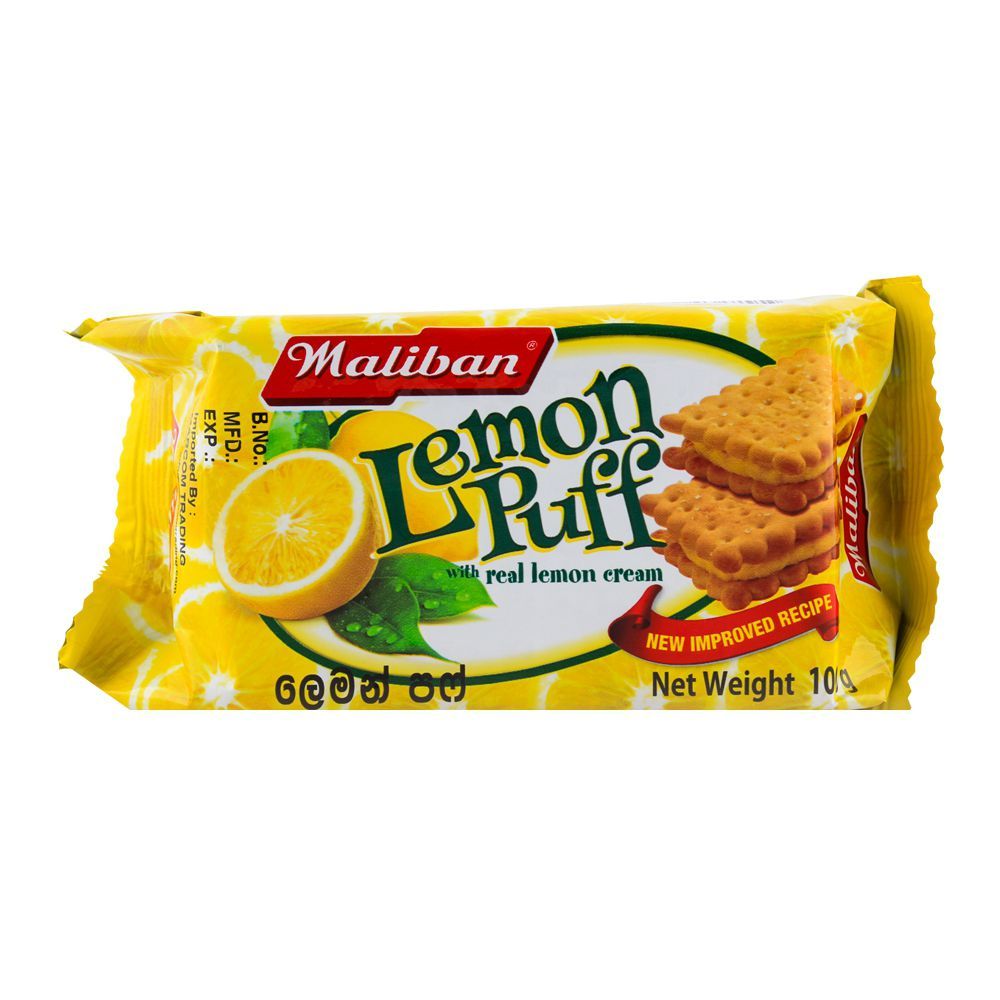 MALIBAN LEMON PUFF BISCUITS 100GM