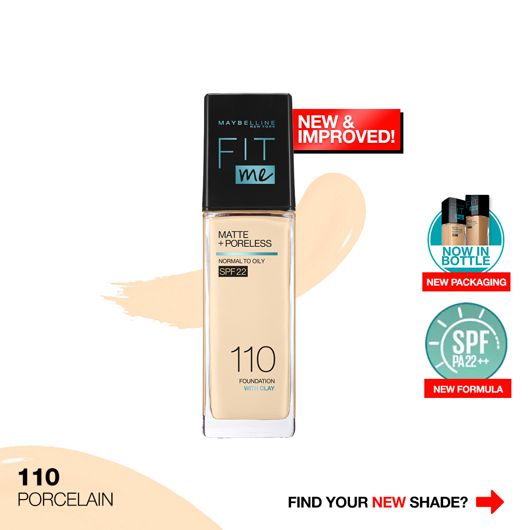 Maybelline NY New Fit Me Matte + Poreless Liquid Foundation SPF 22