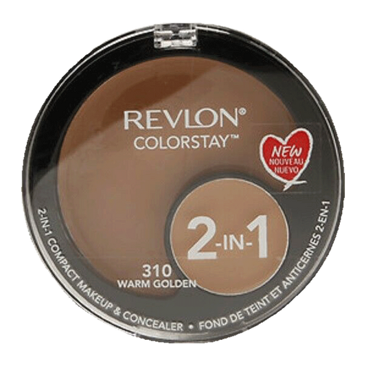 New Revlon 2 In 1 Compact Warm Golden 310 Pc