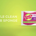 Scotch-Brite Sponge for Delicate Surfaces, Gentle Safe Clean, 3 Scrubbers