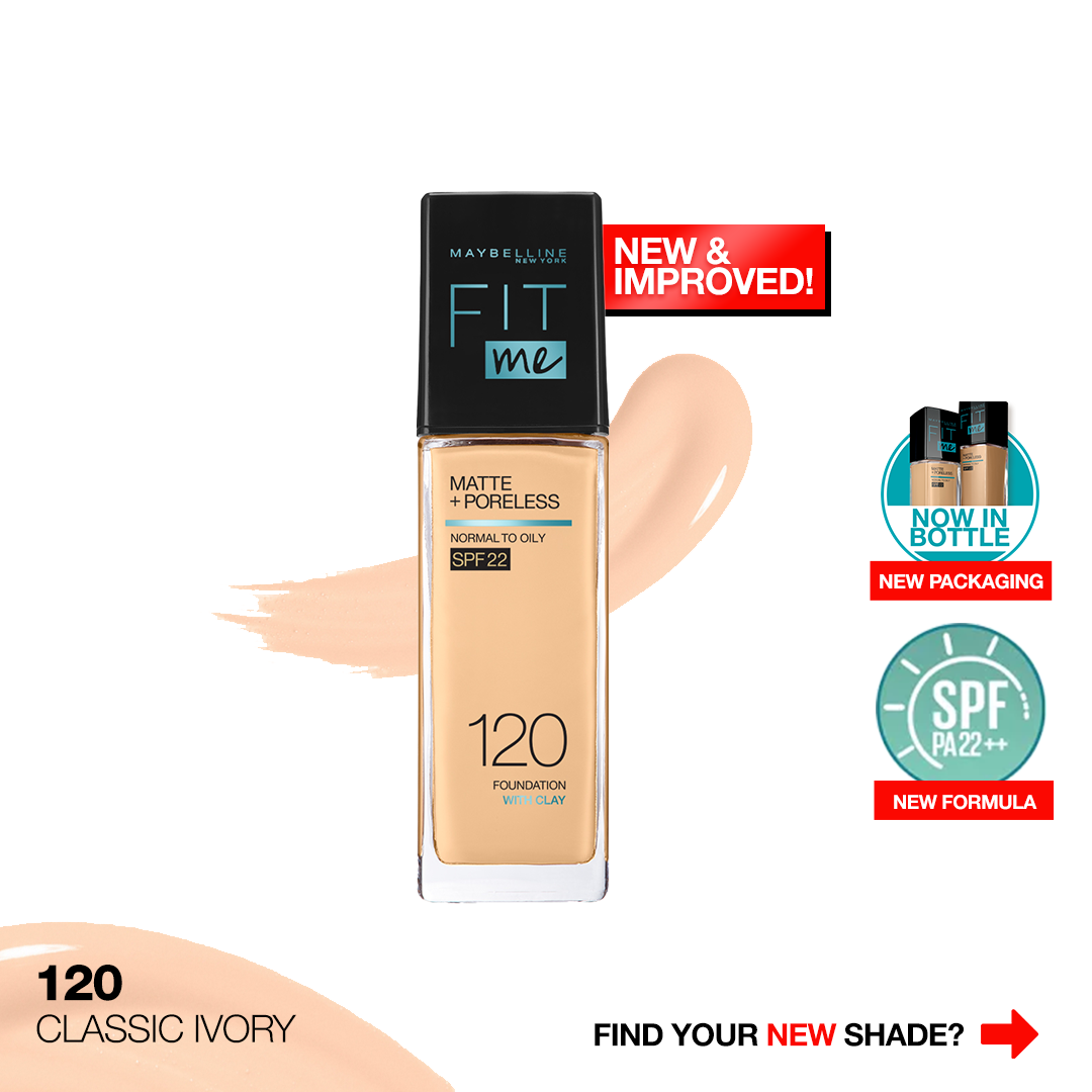 Maybelline NY New Fit Me Matte + Poreless Liquid Foundation SPF 22