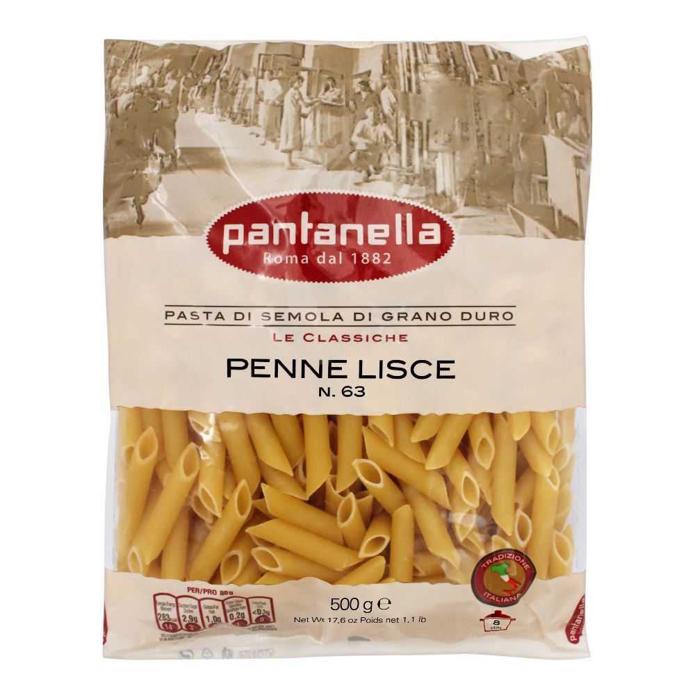 PANTANELLA PASTA PENNE LISCE NO 63 500 GM