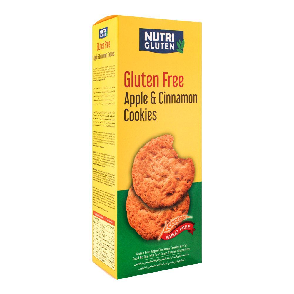 NUTRI GLUTEN FREE APPLE & CINAMON COOKIES 100GM