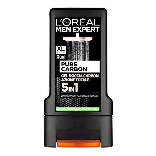 LOREAL MEN SHOWER GEL PURE CARBON 5 IN 1 300 ML