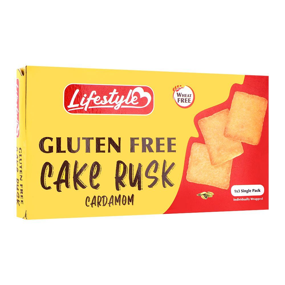 LIFESTYLE GLUTEN FREE CARDAMOM CAKE RUSK 3PCS 100 GM