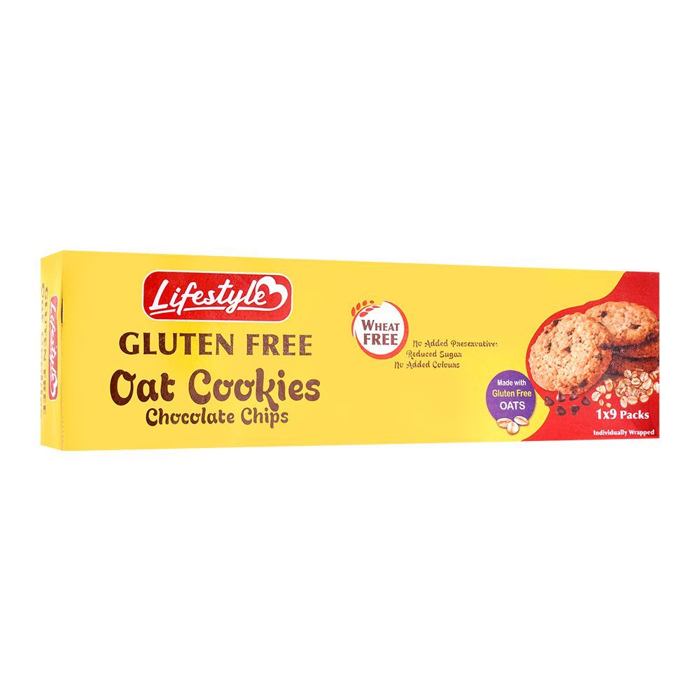 LIFESTYLE GLUTEN FREE OATS COOKIES CHOCOLATE CHIPS 9PCS 100