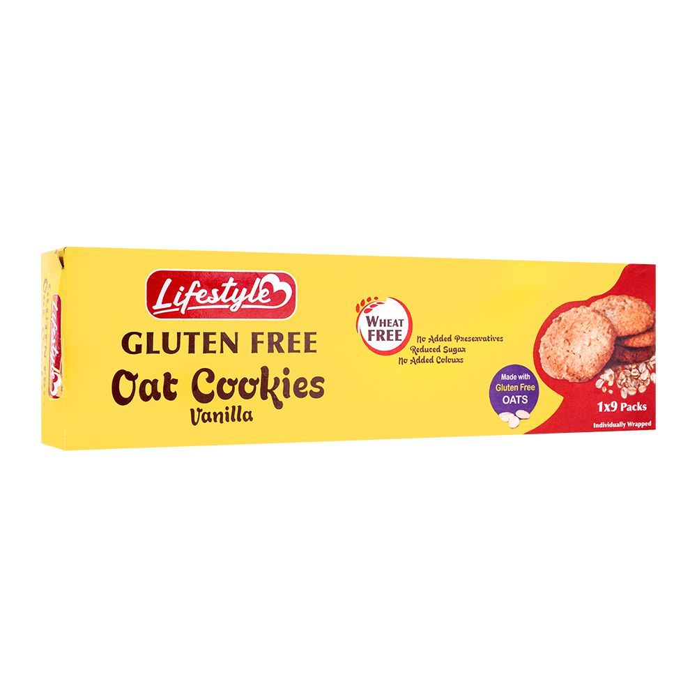 LIFESTYLE GLUTEN FREE VANILLA OATS COOKIES 9PCS 100 GM