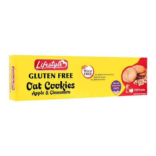 LIFESTYLE GLUTEN FREE APPLE AND CINNAMON OATS COOKIES 9PCS 1