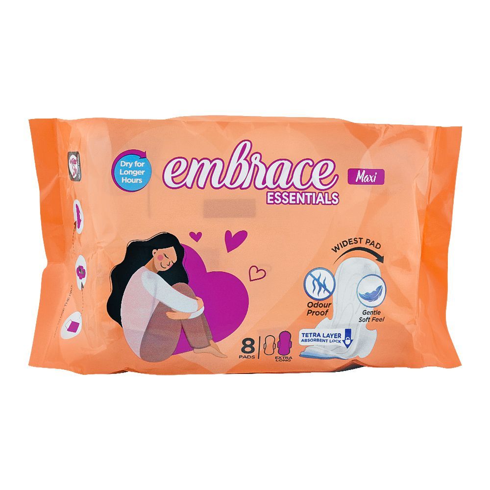 FAMCARE EMBRACE ESSENTIALS MAXI PADS 8PCS EXTRA LONG