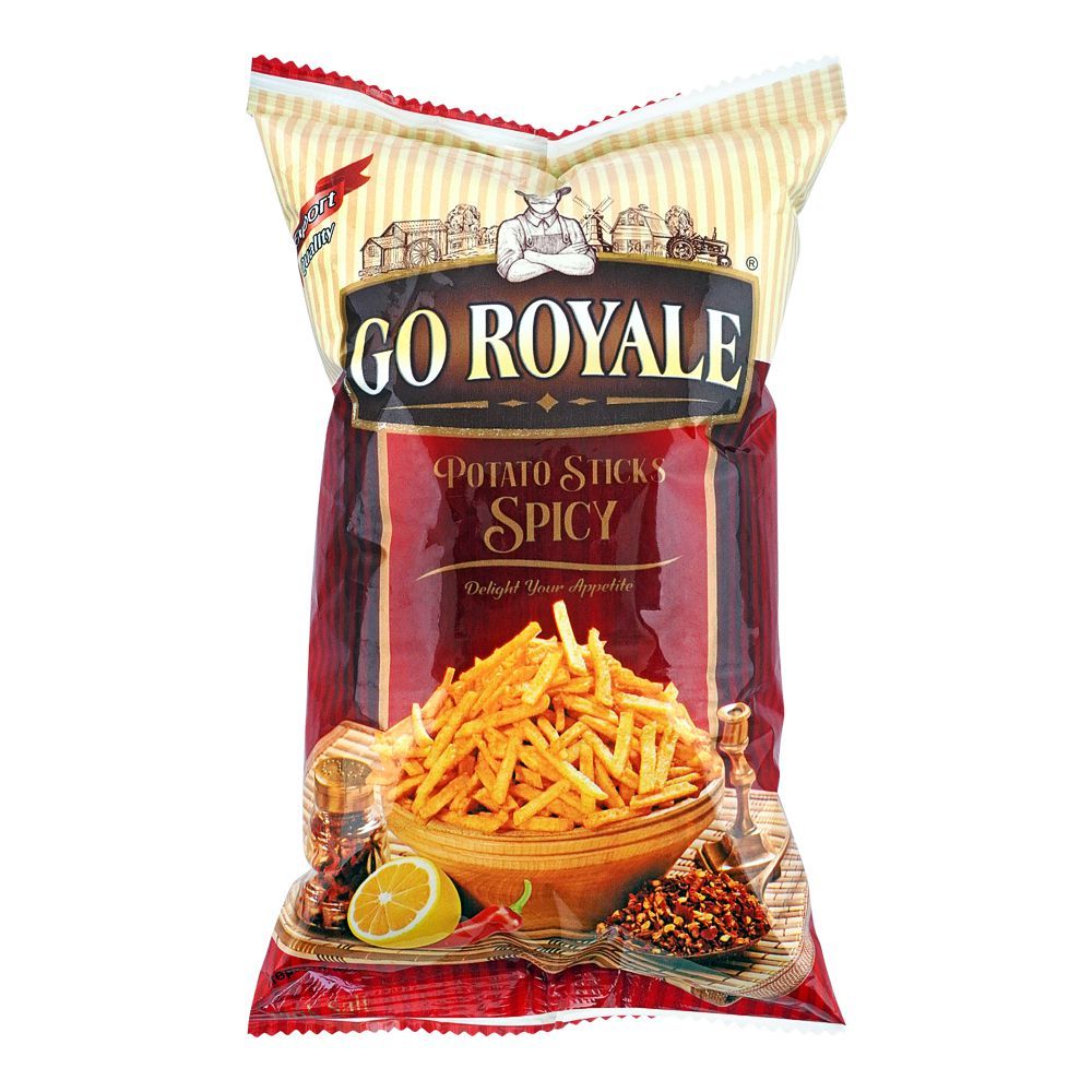 GO ROYALE SPICY POTATO STICKS 118 GM