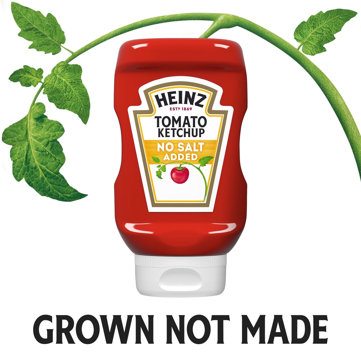 Heinz Tomato Ketchup with No Salt Added, 14 oz Bottle