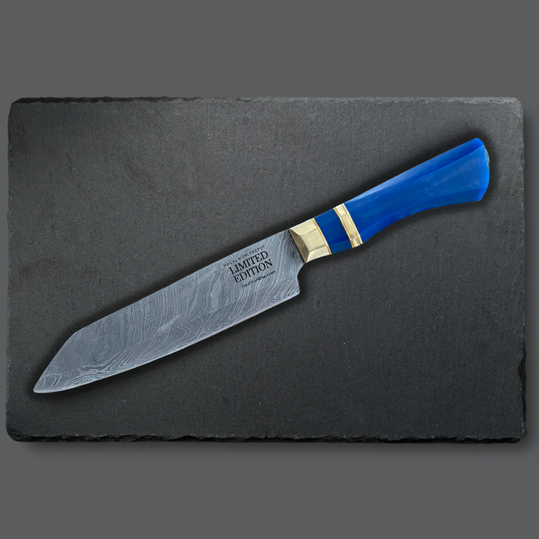 Limited Edition Halalworlddepot Anniversary Damascus Knife - The Ultimate Blend of Style & Performance